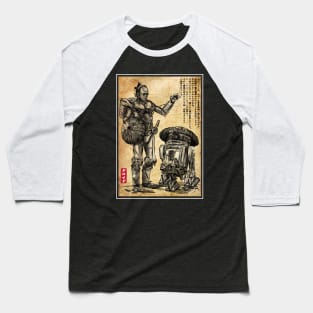 samurai droids woodblock Baseball T-Shirt